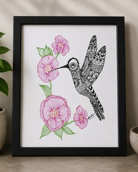Humming bird Handmade Art