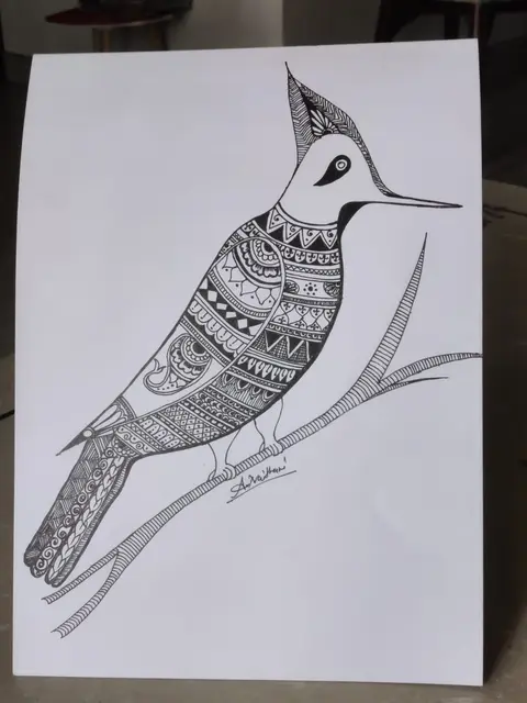 Handmade Mandala Bird Art