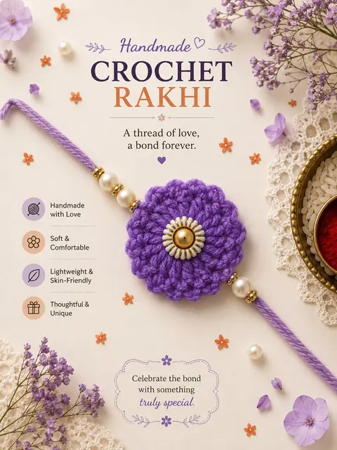 Crochet Rakhi (Purple)