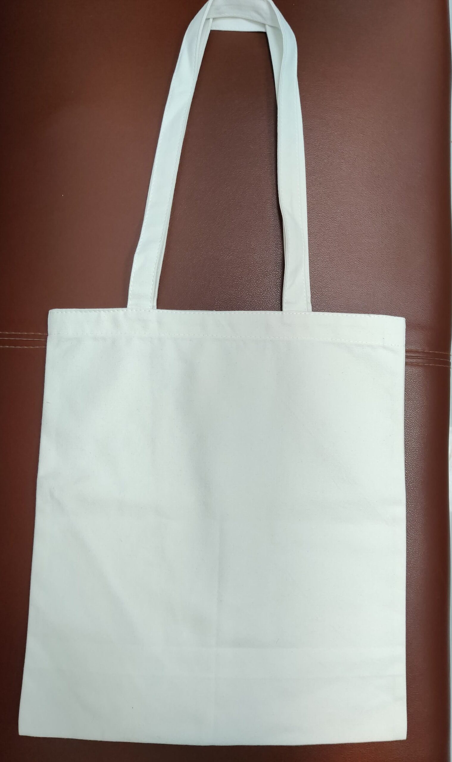 Tote bag white wiyh long handle