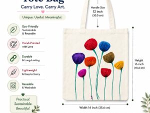 Hand Painted Tote Bag (Dandelion)