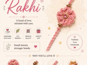 Crochet Rakhi (Peach)