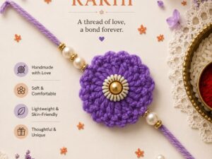 Crochet Rakhi (Purple)