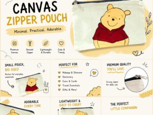 Zipper pouch Hand Painted (Winne the Pooh)
